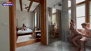 hey, she didn't mind joining us for a wild amateur group fuck in the shower!