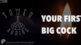 Feel the thrill of your first big cock with dirty talk