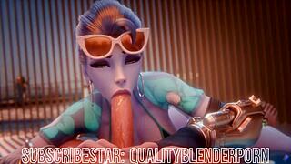 Why Does Widow Deepthroat Cock on Beach?