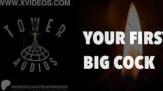 Feel the thrill of your first big cock with dirty talk