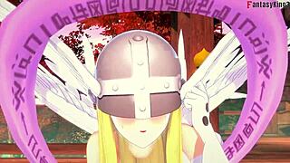 Hey, wanna see Angelwomon evolve just to get slammed in POV Digimon fantasy? Full action awaits!