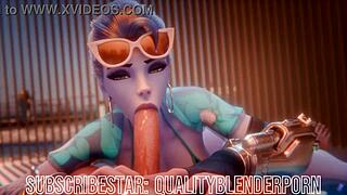 Why Does Widow Deepthroat Cock on Beach?