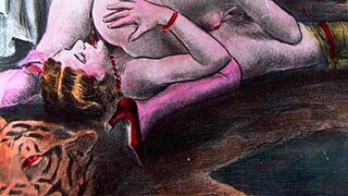 Vintage Erotic Drawings with Unique Retro Charm