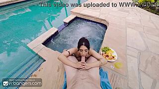 Big tits babe tru kait in vr blowjob cowgirl