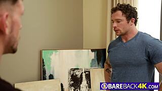 Wow, That Artistic Gay Gets Rimmed And Blown By A Hunk!