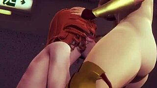 marvel dc hentai futanari with black widow and wonder woman. hard action in japanese manga!