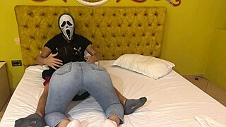 Ghostface Scores Free Halloween Blowjob