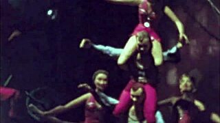 Vintage erotic cartoon illustration from retro anime hentai