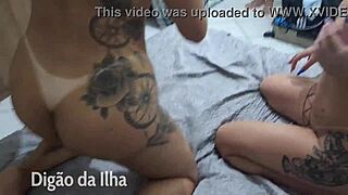 Two Beautiful Amateurs, Blonde and Redhead, Share Intense Bedroom Action with Digão.