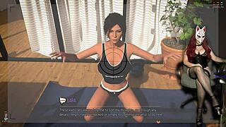 Croft Adventures Ep 14 - sexy cosplayer gets wet in steamy shower scene.