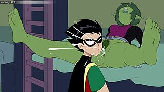 Why wait? 18Titans Part 5 shows Starfire finally getting drilled hard