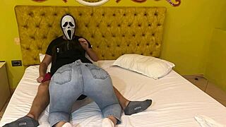 Ghostface Scores Free Halloween Blowjob