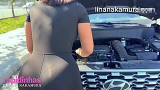 hey lina nakamura, need help? trucker john coffee fucks your bare pussy on the road!