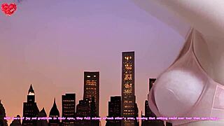 this 21yo blonde with perfect tits visits new york in hyper-realistic hentai joi game