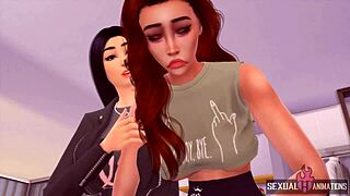 Lesbian Friend Licks My Pussy for Hot Anime Comfort