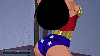 Lex Luthor's monster cock in Wonder Woman's tight asshole