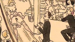 Vintage Erotic Illustration From Antique Cartoon Era