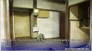 New hentai game: Apartment of Love Ep 9 – Oppai watching through a hole