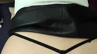 Teacher seduced and got cum on her ass