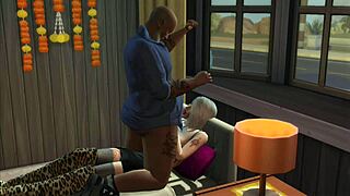 Street girl in boots picks up a client for night work on anime alley