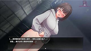 night thrill with anime hentai exposing body at the pole