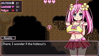 hey, noelle's killing it in part 3 of this pixel art game... riding hard!