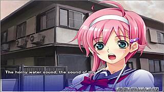 New hentai game: Apartment of Love Ep 9 – Oppai watching through a hole