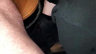 mature redhead sucks big cock outdoors secretly