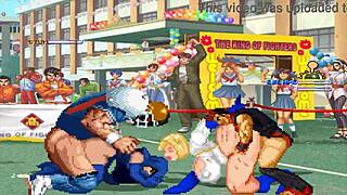 Whoa! Hentai Mugen Brian Battler and Kim Dong Hwan Clash with Power Girl and Raven!