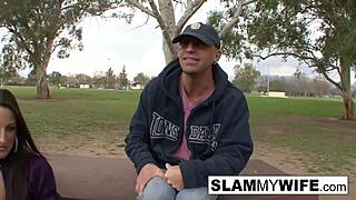 athletic brunette taking it hard from a massive interracial cock in wild action