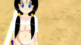 Videl Shows Gratitude for Flying Lessons in Dragon Ball Z