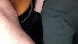 mature redhead sucks big cock outdoors secretly