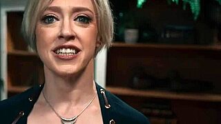 Choking simulation with this blonde babe, damn! 😈