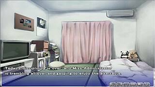 New hentai game: Apartment of Love Ep 9 – Oppai watching through a hole