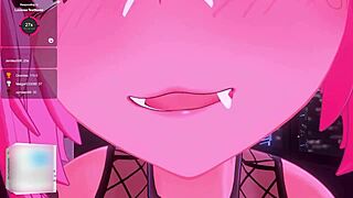 Get dominated by a bunny Vtuber with a big and hard futa cock in this animated porn video