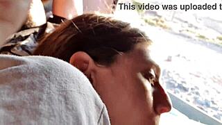 dude, teen babe risks public blowjob while camping with boyfriend