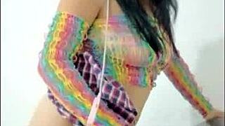 Hey, wanna see her open that wet pussy and slide in a pink dildo for fun?