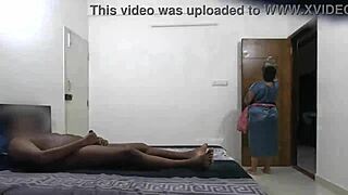 Flashing my cock to maid Samantha for a thrill