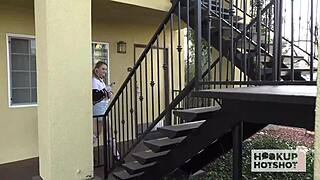 Hey, look at collared slut Victoria Gracen riding that raw monster cock with pure heat!