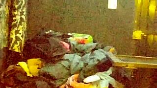 Submissive Latina gags on huge cock, licking balls deeply.