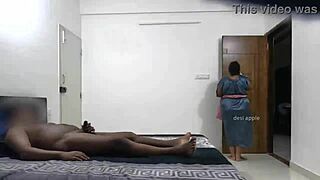 Flashing my cock to maid Samantha for a thrill