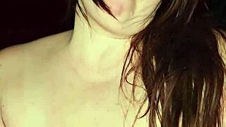 Big white woman rides cock hard and moans loud