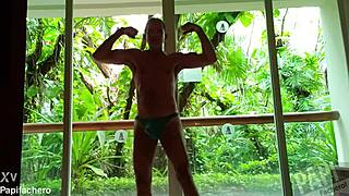 On Vacation in Cancun Mexico, Pervy Papifachero Plays with Thongs and Shows Big Fat Ass