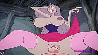 madam mim’s cottage hides wild blowjob and doggystyle action in extended cut. slb joins the freaky fun.