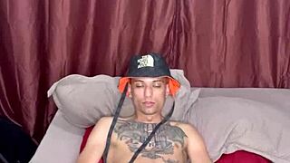 hey, thiago kelton is drilling a silicone butt in the bedroom.