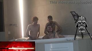 Motel hideaway for amateur threesome
