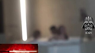 Motel hideaway for amateur threesome