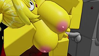 Roblox noob's big boob creampie