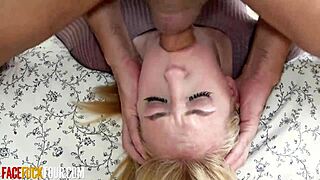 Sloppy sucking and deepthroat action leads to facial cumshot