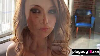 glamorous redhead teen leanna decker shows massive natural boobs